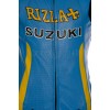 SUZUKI Livery Replica Rizla Blue Motorcycle Leather Biker Suit SUZUKI Livery Replica Rizla Blue Motorcycle Leather Biker Suit